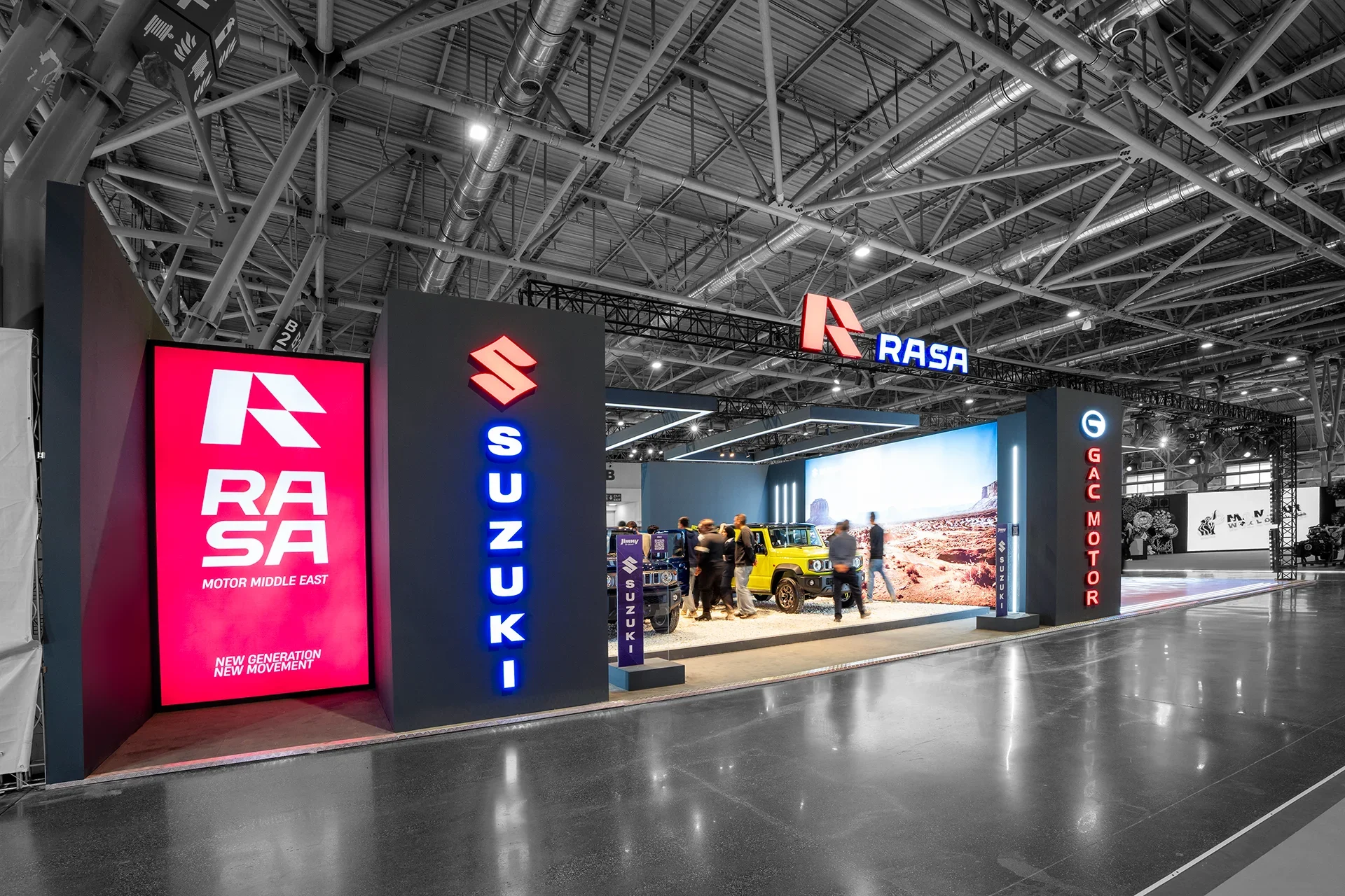   Rasa motor Auto-04 طراحی غرفه و غرفه سازی نمایشگاهی ایرانسل نمایشگاه خودرو اصفهان 1403 